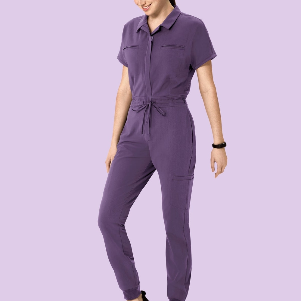 Mandala Scrubs Purple Jumpsuit
